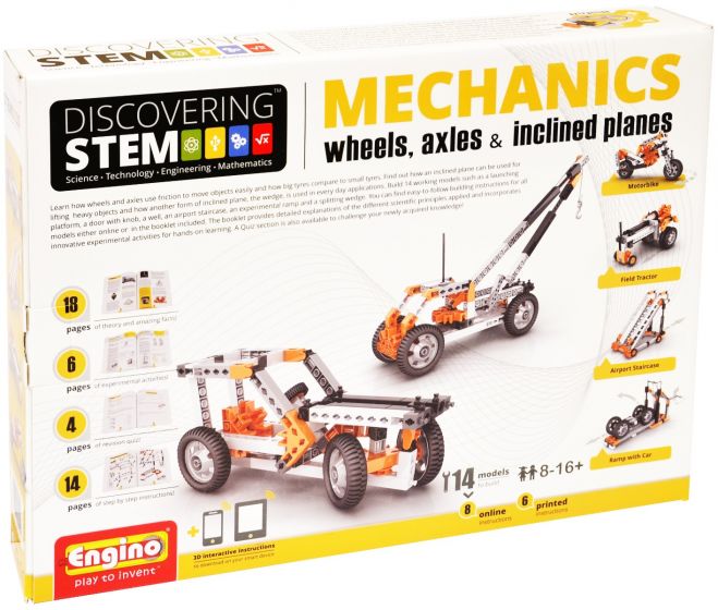Wheels Axels & Inclined Planes Kids Build & Play Set 8+ Engino STEM Mechanics 