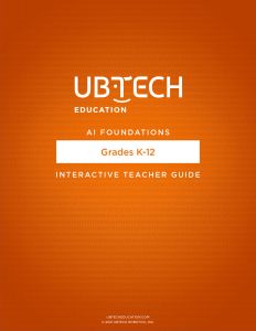 UBTECH AI Foundations Curriculum K-12