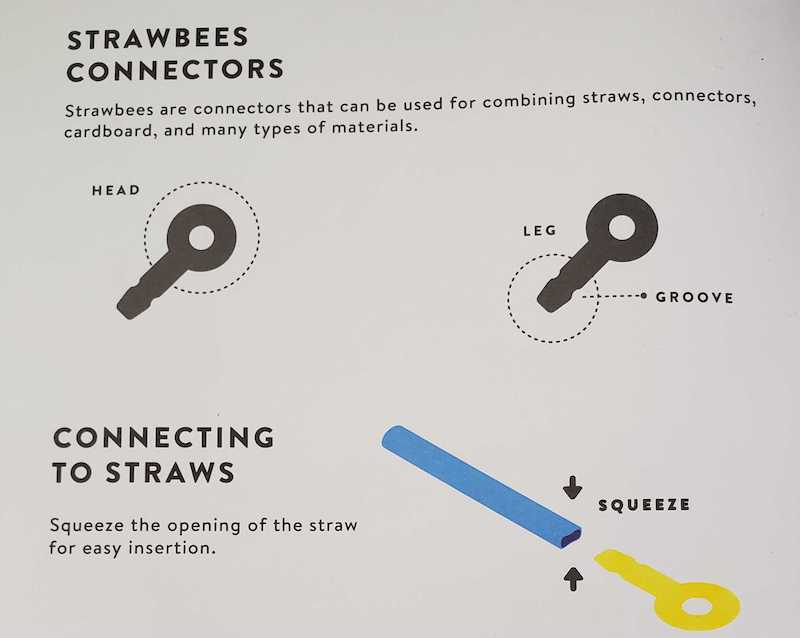 how to attach the strawbees connectors together