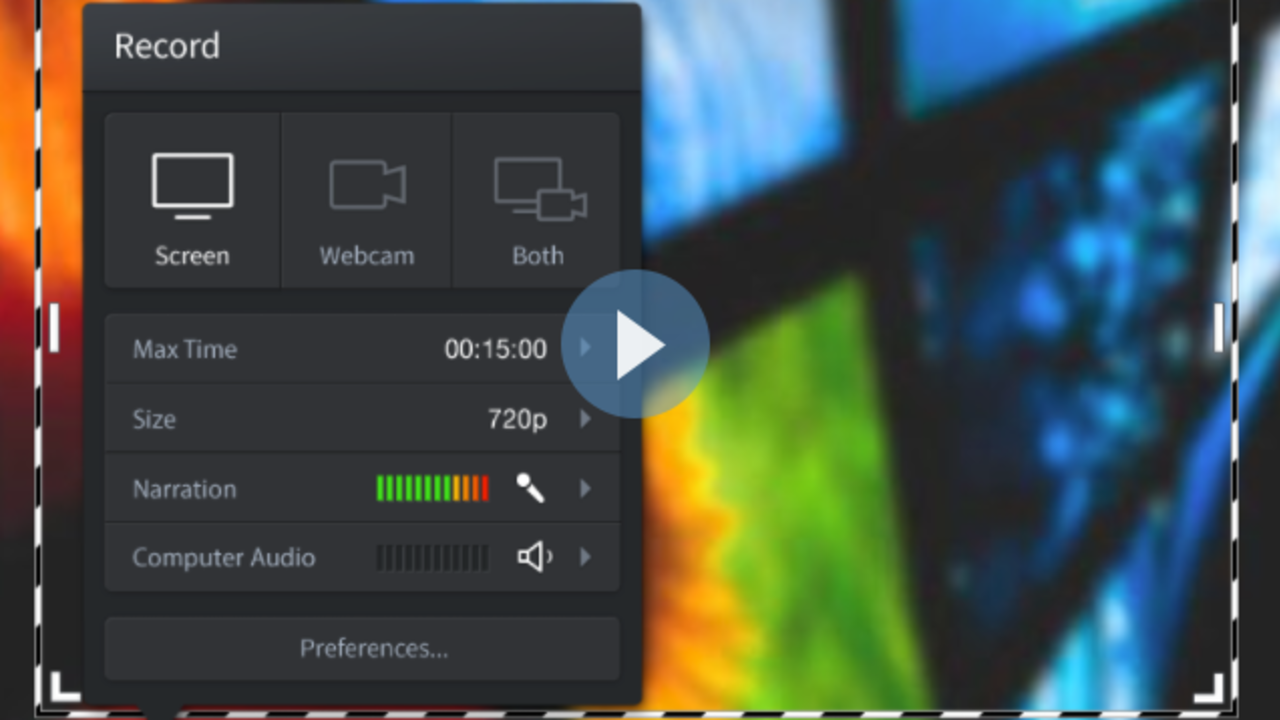 a screenshot of screencast-o-matic screen recording software
