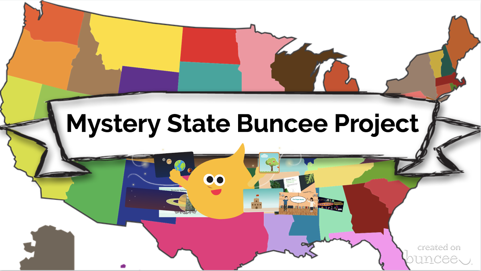 a mystery state project example for creating with buncee