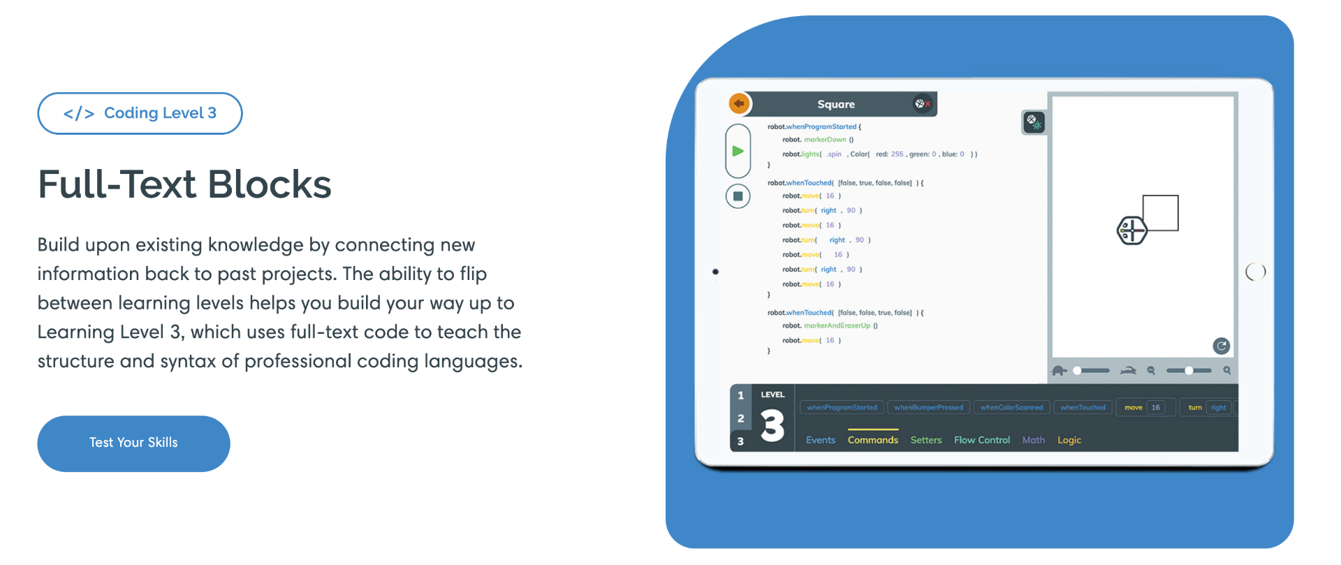 text coding with the Root Robot