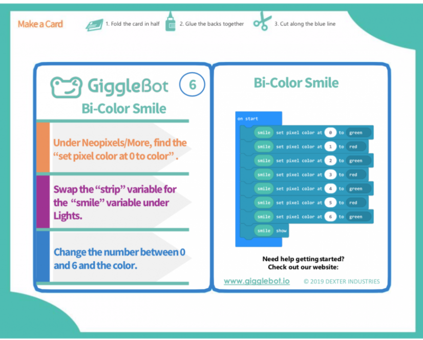 an example of a program for the gigglebot