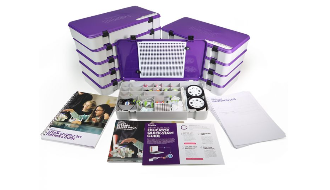 the littleBits STEAM+ Class Pack in hybrid learning