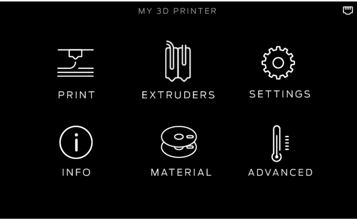 makerbot method touchscreen interface