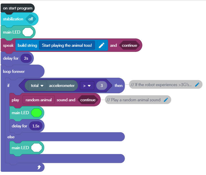 sphero bolt robot block program on the sphero edu app