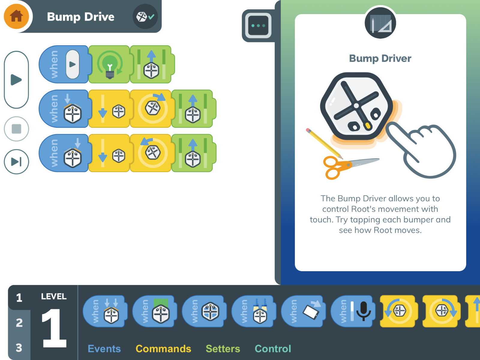 root robot programming with the irobot coding app