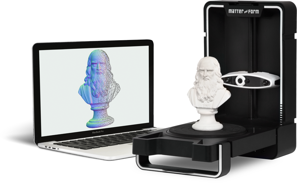 the matter and form 3d scanner with a digital and physical design 