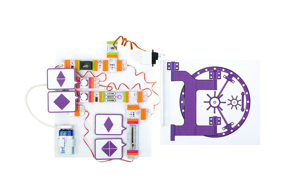 a project students can build with the littleBits expansion kit involving circuits and wires