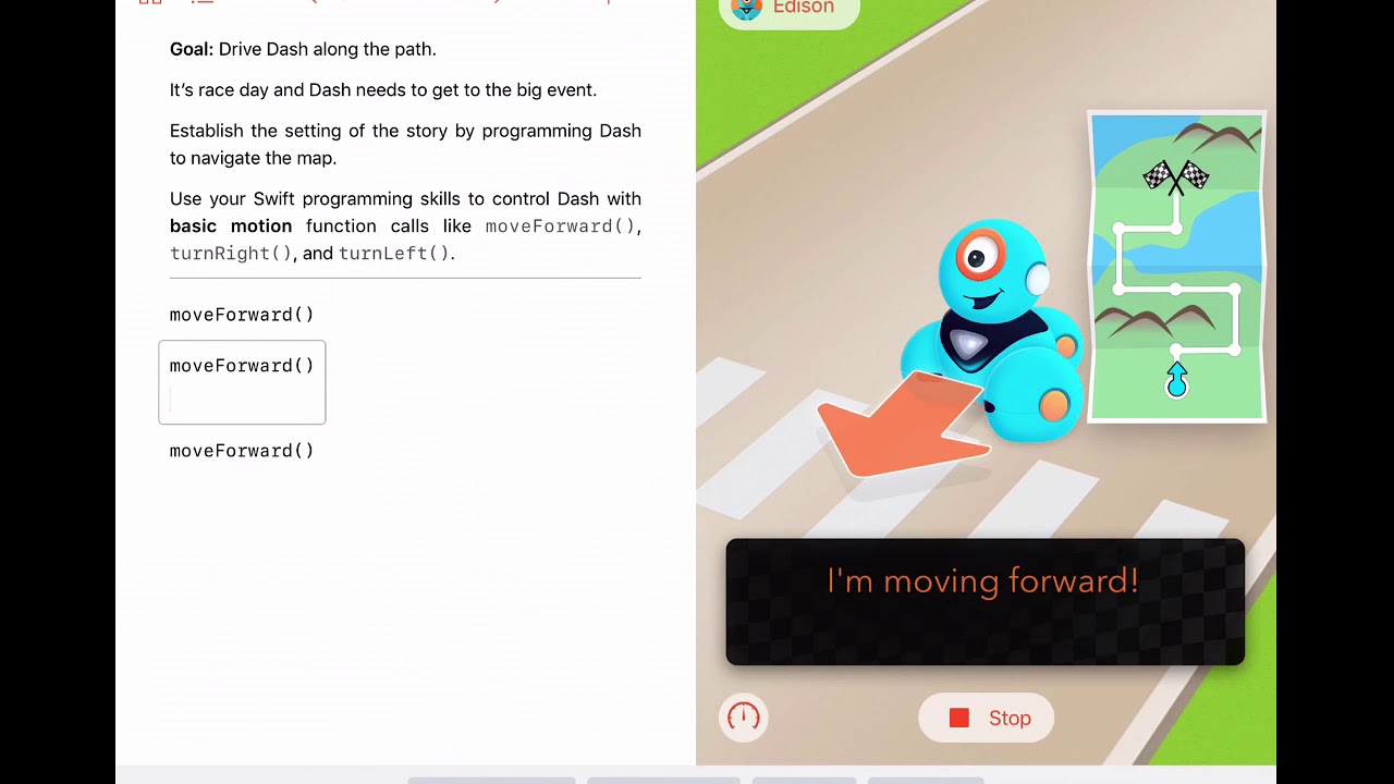 the virtual Dash platform allows students to continue practice coding at home