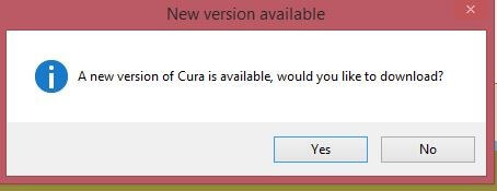 a new version of cura is available