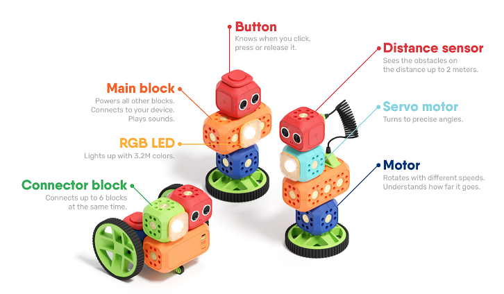 robo wunderkind robots with different sensors and motors