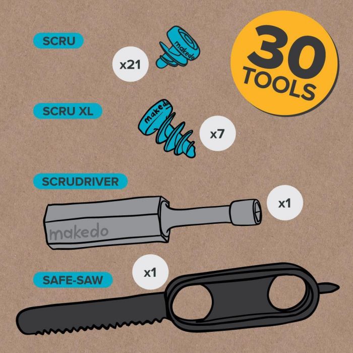 Makedo Toolkit for Cardboard Construction