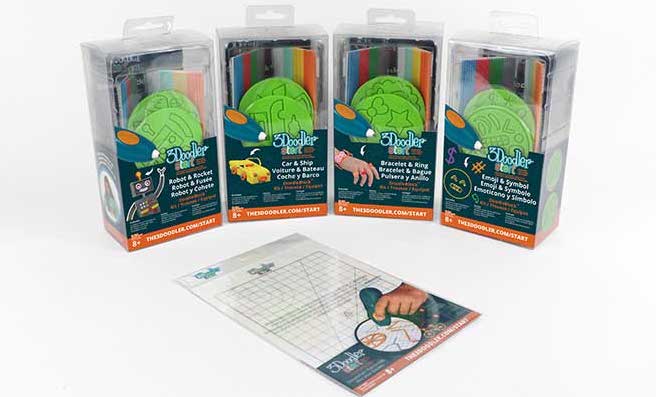 a set of four 3doodler start makerspace kits