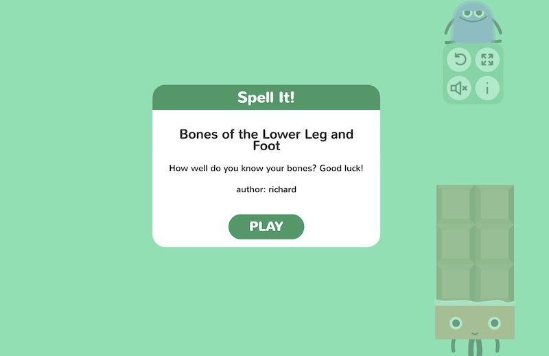 spell-it game on the educandy app
