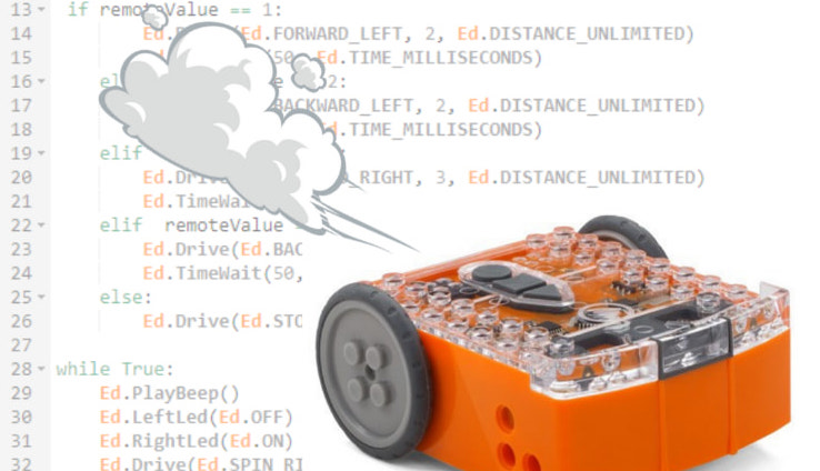 the edison robot is programmable using the python coding language