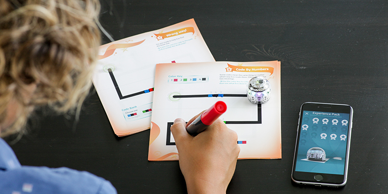 a student using the ozobot evo robot in social-emotional learning