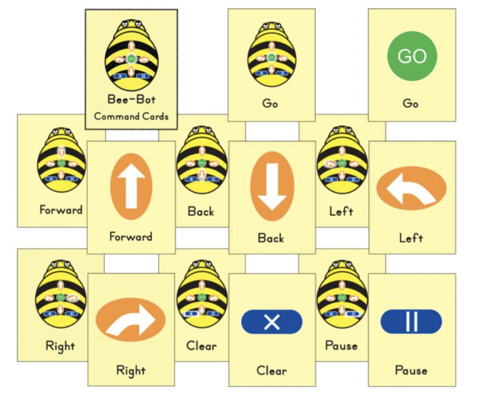 the bee-bot lessons and coding cards