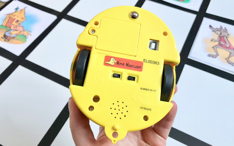 the bee-bot robot and its usb charger