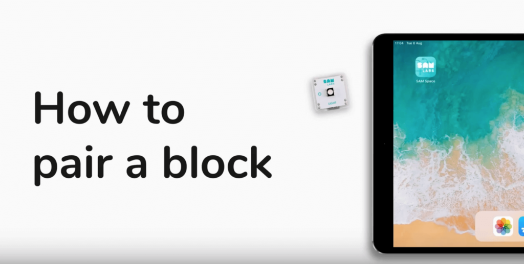 how to pair sam labs blocks with the app 