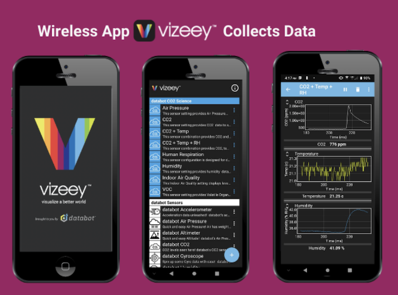 using the databot robot 2.0 with the Vizeey sensor app