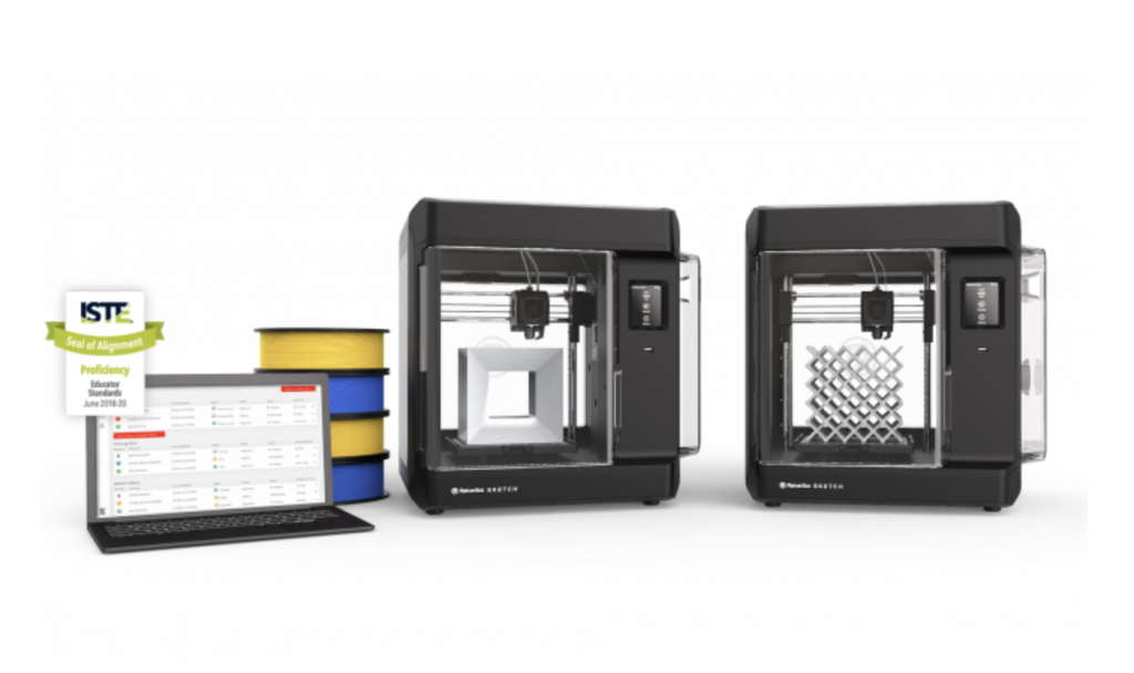 the makerbot sketch classroom two printer setup