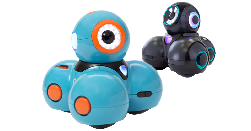 the dash and cue coding robots from wonder workshop