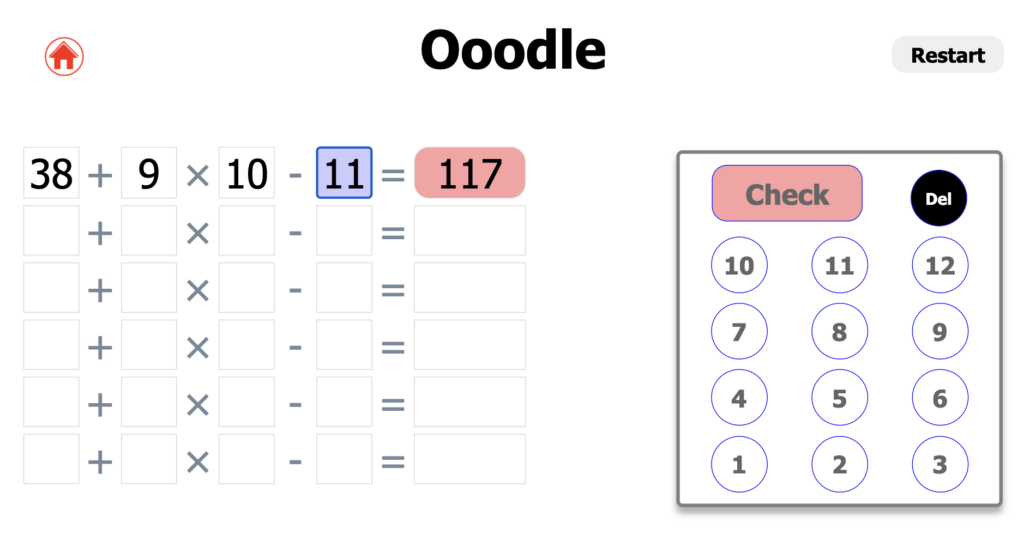 a math equation to solve using Oodle