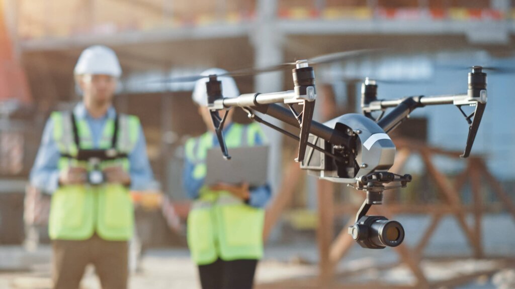 careers in which drones are used on a construction site