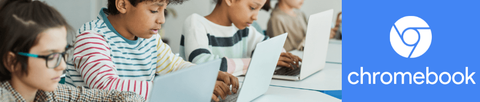 students using a chromebook in the classroom