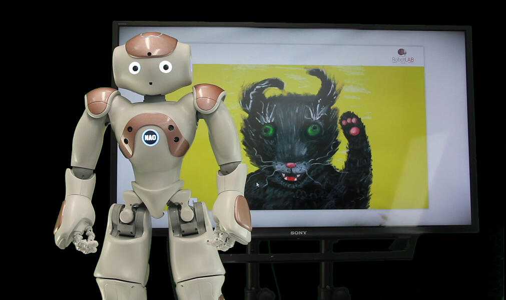the nao robot v6 AI edition in presenter mode