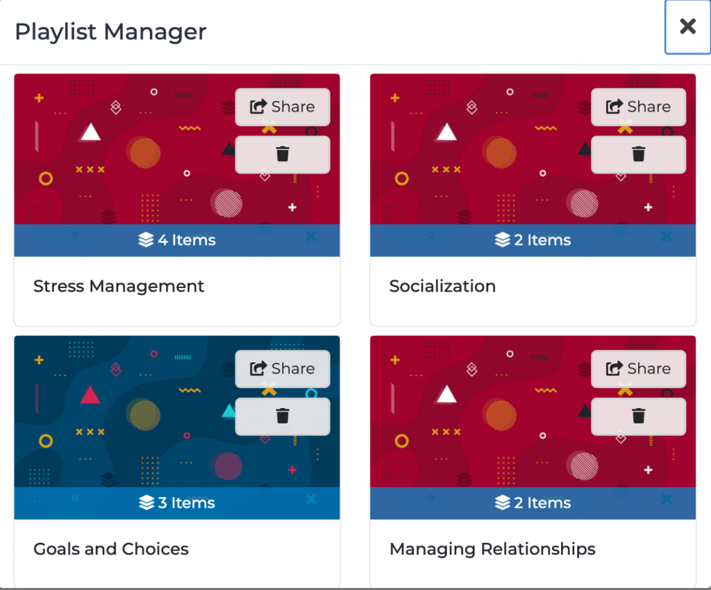 SEL lesson playlist manager strongminded