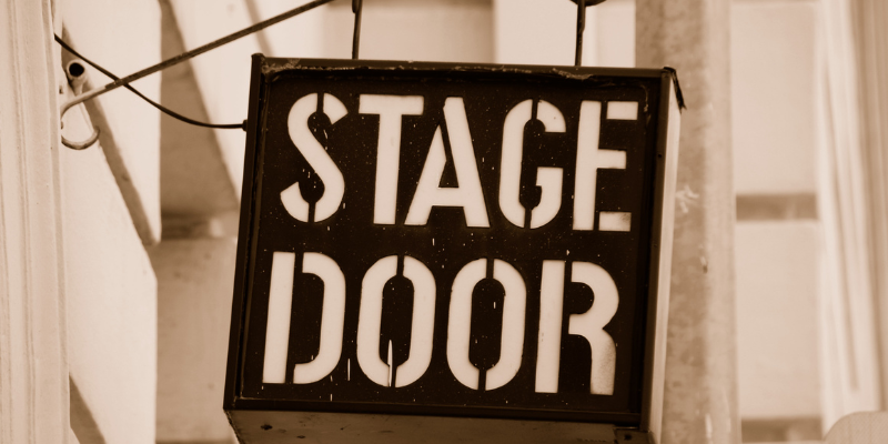 theater stage door sign