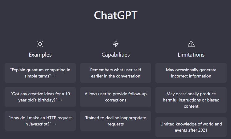 the ChapGPT artificial intelligence model, features, capabilities, and limitations