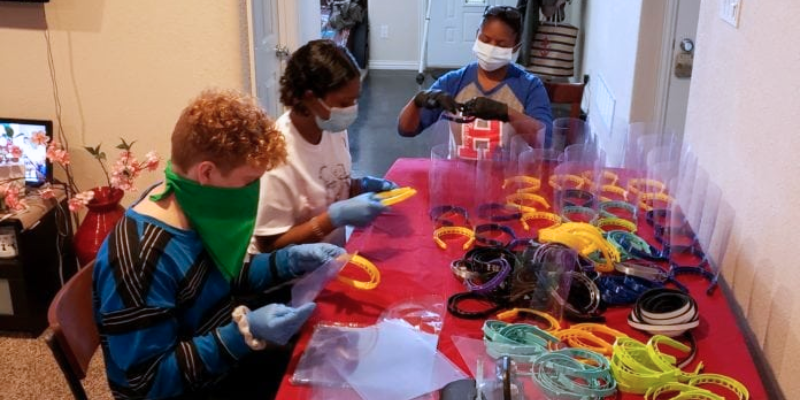 Texas students and teachers putting together 3D printed PPE during the pandemic