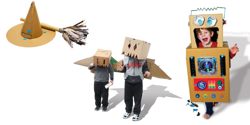 halloween projects with makedo cardboard construction