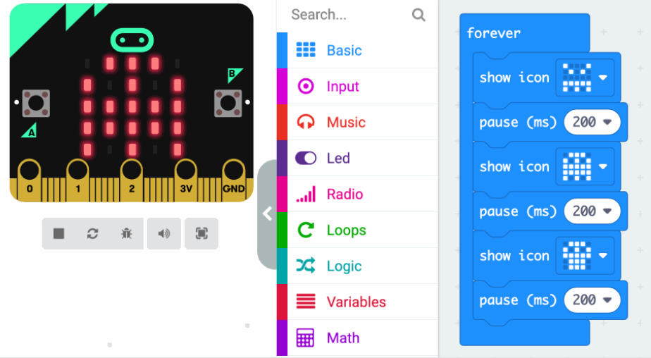 micro:bit halloween ghost project with block coding